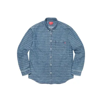 Supreme Jacquard Logos Denim Shirt