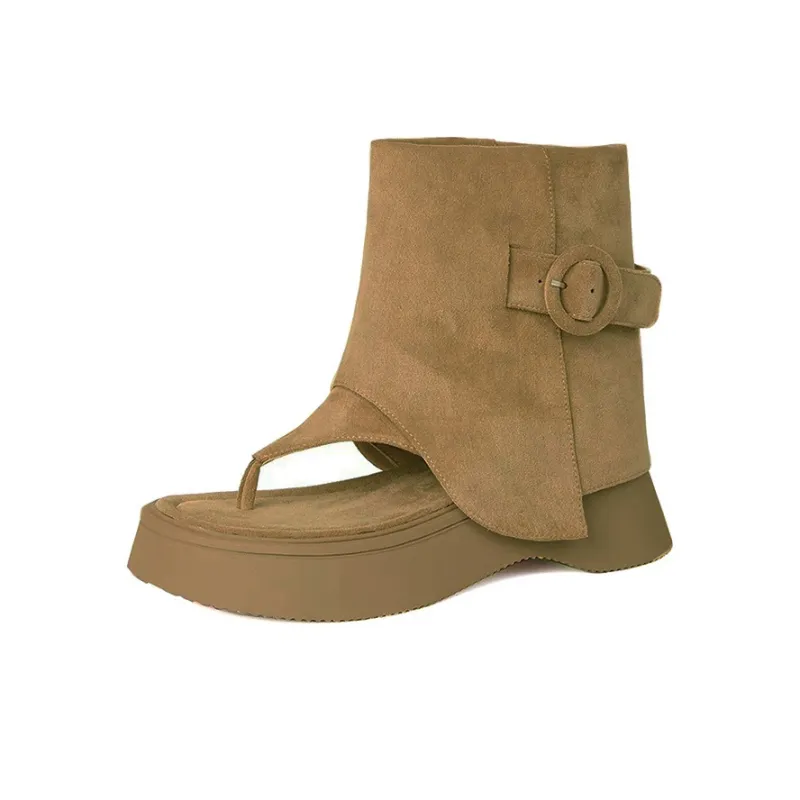 AJPAP Ankle Boots Women's Black Khaki-4