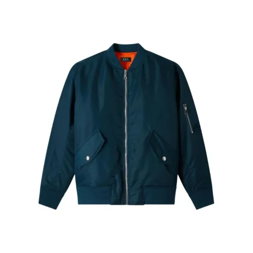 A.P.C Logo embroidered Bomber Jacket