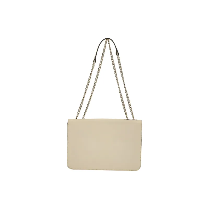 GUCCI Litchi Grain Cow Leather Shoulder Bag Crossbody Bag Large Size Women's White-2