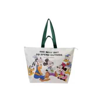 Disney Polypropylene Tote Bag, Shopping Bag, Shoulder Bag, Handbag Large Size Women's White
