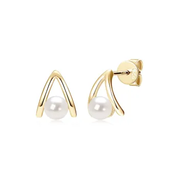Andaozi Pearl Stud Earrings Women's