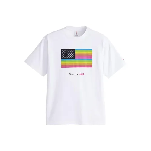 Levis New Order Collaboration T Shirts Unisex White