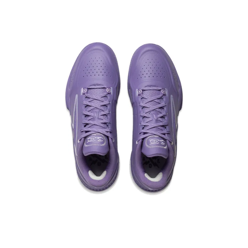 LiNing Abrasion Resistant Slip Resistant Low Top Basketball Shoes Men's Purple-3