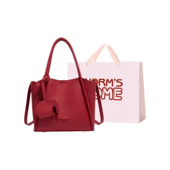 Worm's Home PU Shoulder Bag, Crossbody Bag, Handbag Women's Silver/Gray/Black/Red/Pink/Khaki/Ecru/Brown