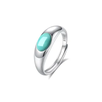 QIAOWUQIAONV Turquoise Rings Women's