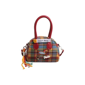 Kaka Tree Woolen Handbag Women's Red Bear/Red Puppy