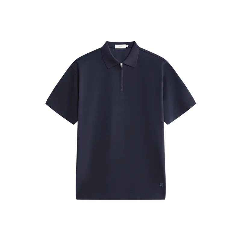 ZIOZIA x TONGQINNANZHUANG Summer Polo Shirt Men's Navy Blue-1