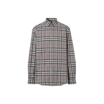 Burberry Shirt Men's Storm Heather Gray