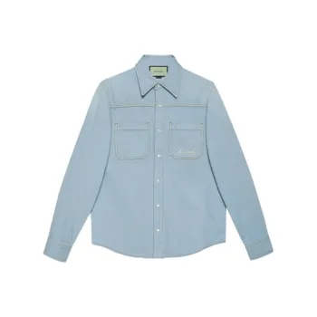 GUCCI Shirts Men Blue