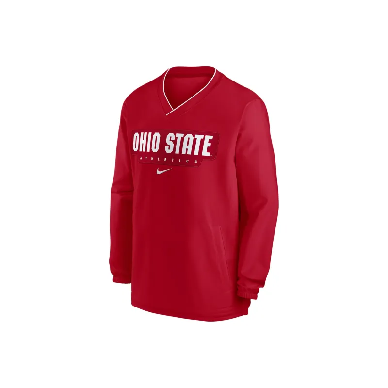 Nike Ohio State Buckeyes Sideline Men's Nike College Long Sleeve Windshirt-0