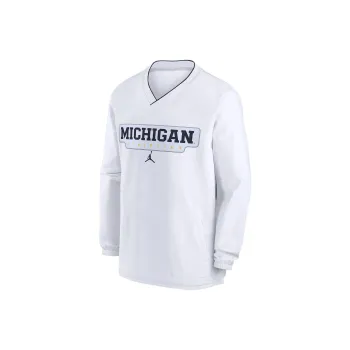 JORDAN Michigan Wolverines Sideline Men's Nike College Long Sleeve Windshirt