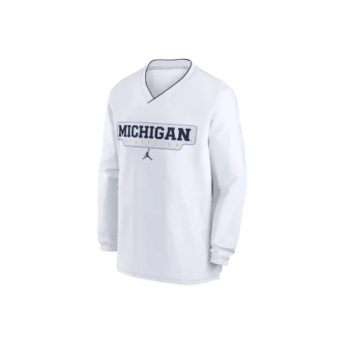 JORDAN Michigan Wolverines Sideline Men's Nike College Long Sleeve Windshirt