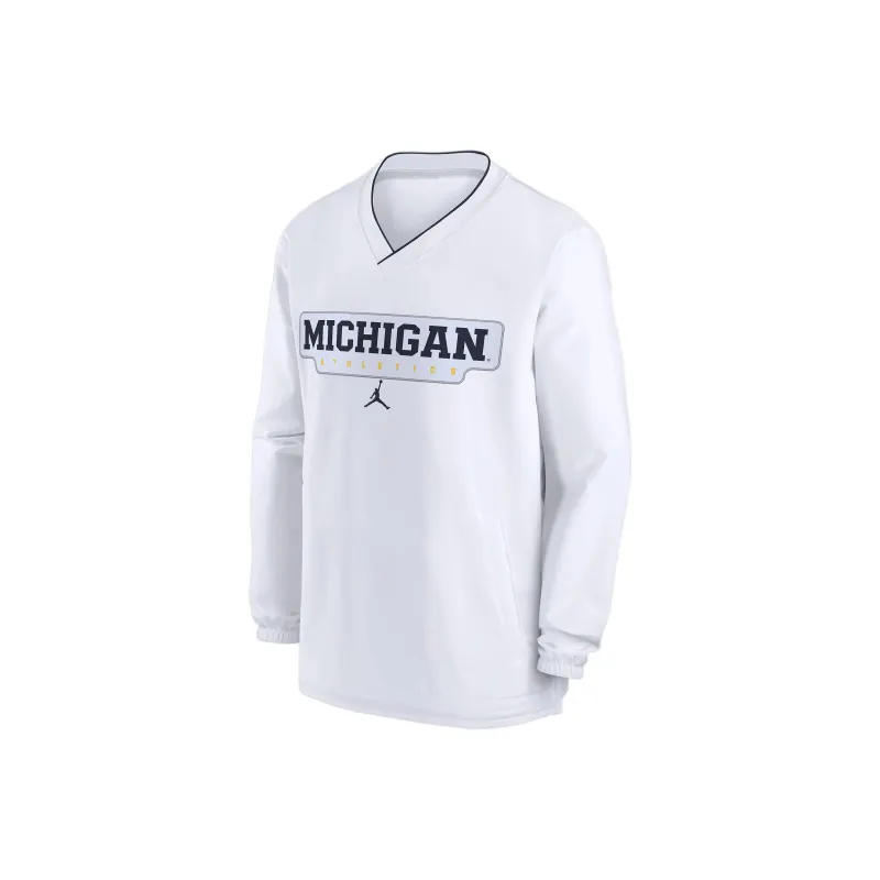 Jordan Michigan Wolverines Sideline Men's Nike College Long Sleeve Windshirt-0
