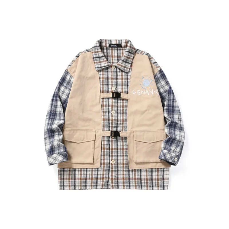 GENANX Shirts Unisex Khaki-0