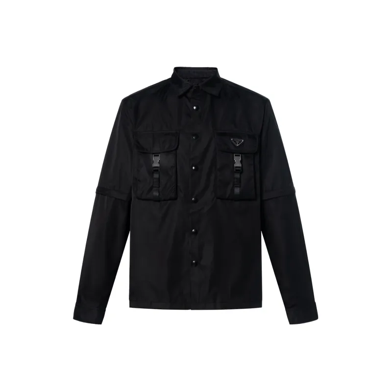 PRADA Re Nylon Triangle logo Shirt-0
