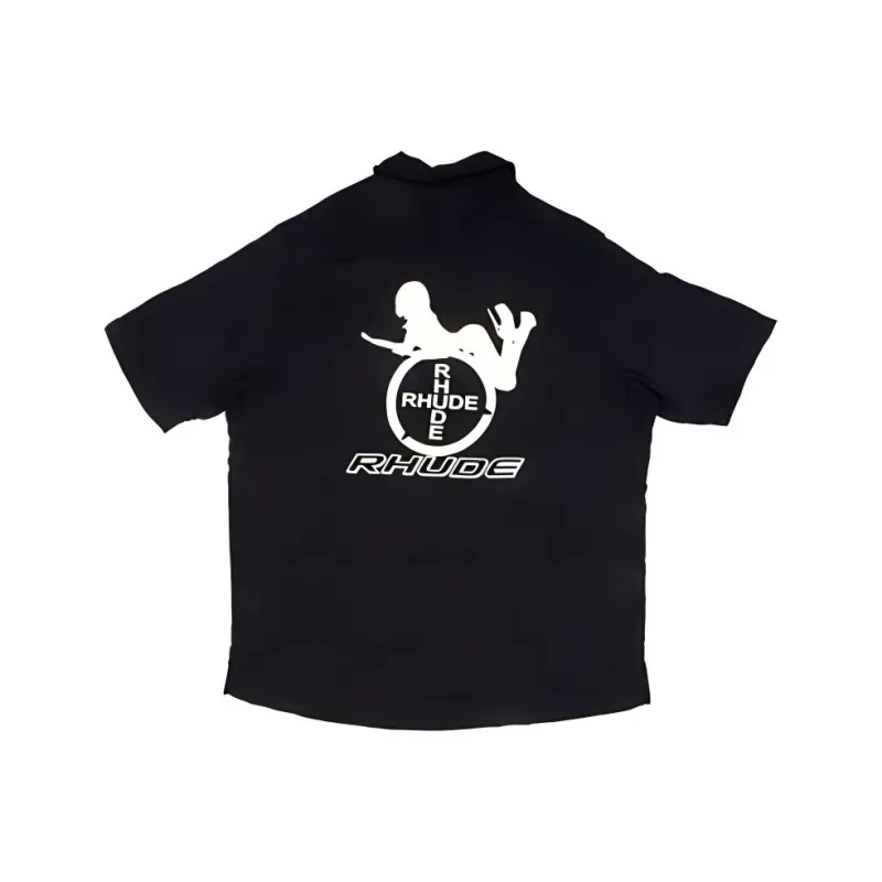 RHUDE Short-Sleeve Cobra Button Down Shirt-0
