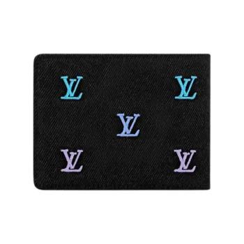 LOUIS VUITTON Multiple Denim Wallet Women's Gradient Blue