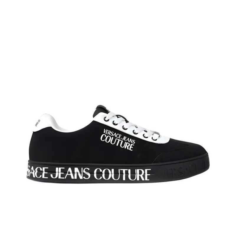 VERSACE JEANS COUTURE Court 88 Low Top Skateboard Shoes Men's Black-1