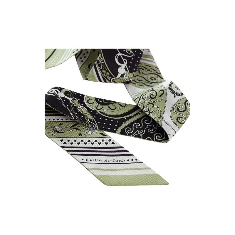 HERMES Silk Scarves Women's Green-1