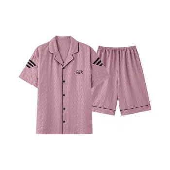 XIAFENYAN Pajama Set Men's Purple Pink