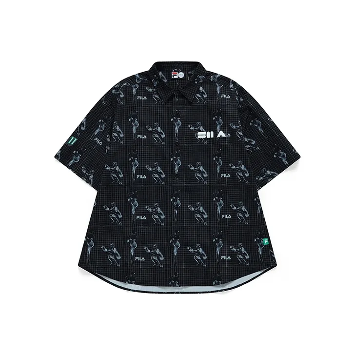 FILA FUSION Shirt Men's Active Sports Black-0