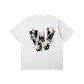 White Gray Floral Butterfly W Letter