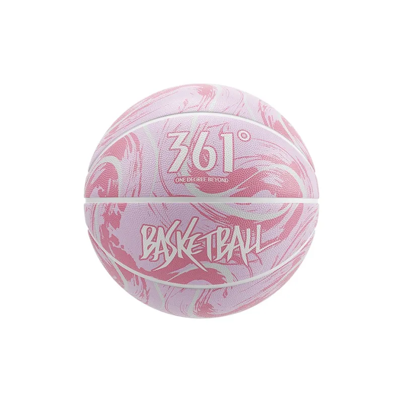361° Rubber Basketball Cherry Blossom Pink White Size 7 Ball Training Unisex-2