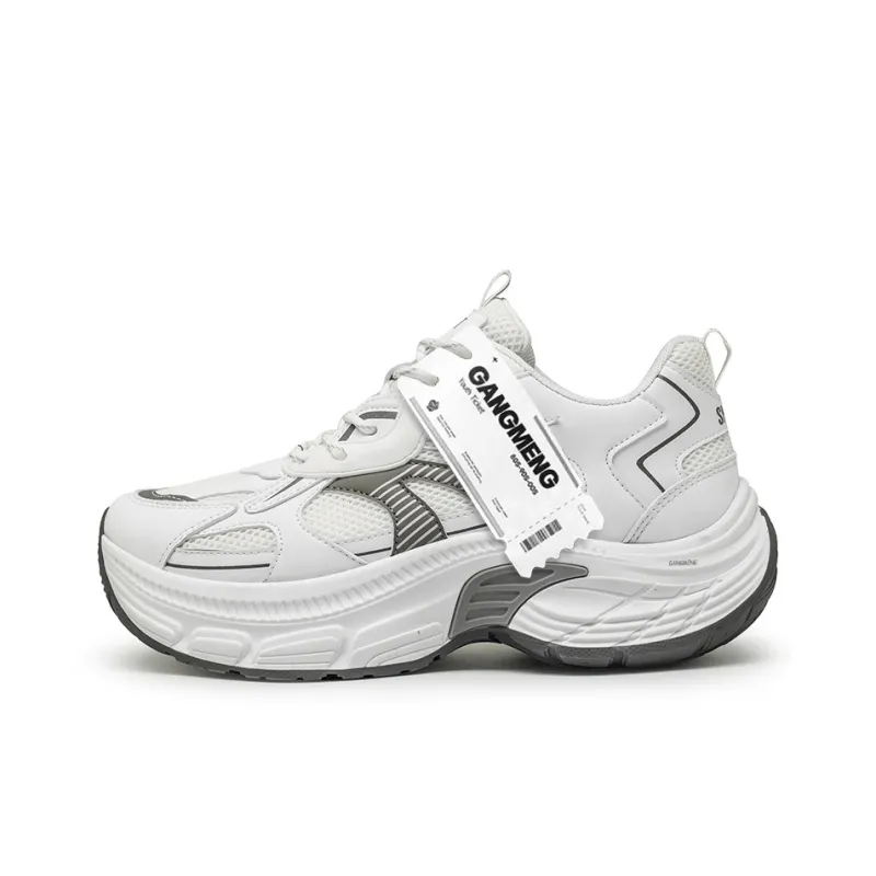 Hong Kong Meng Slip Resistant, Abrasion Resistant, Breathable Low Top Chunky Sneakers Men's-1