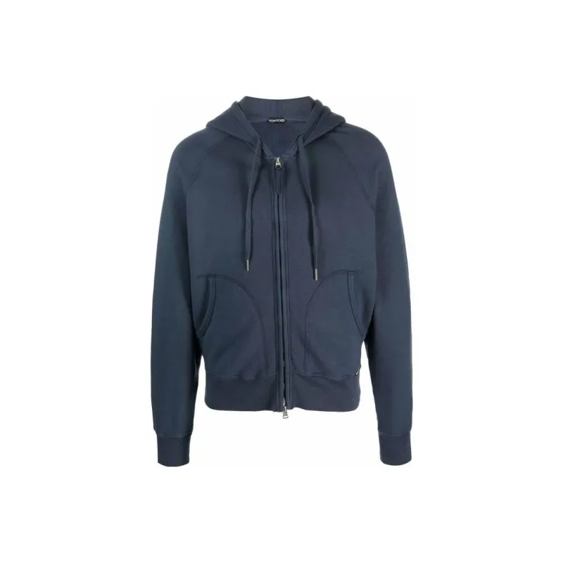 TOM FORD Drawstring Zip Up Hoodie-0