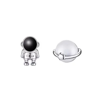 JKEM Copper/Zircon Stud Earrings Unisex
