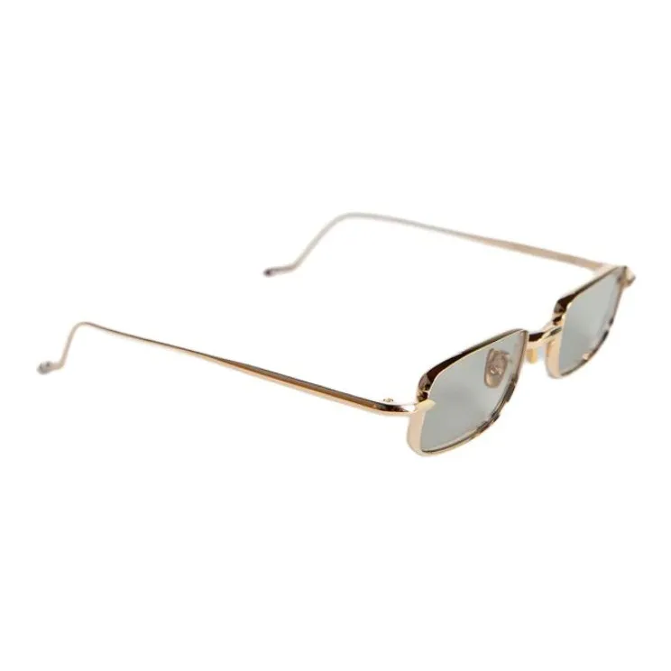 JACQUES MARIE MAGE Titanium Rectangular Sunglasses Unisex Gold-2