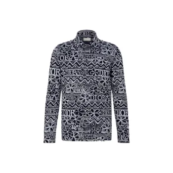 DIOR Quarterly New Products Shirts Men Marine Blue