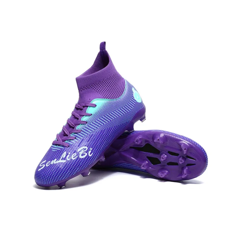 QIUTEXIONG FG Rubber Long Studs TF Rubber Broken Studs Soft Ground Firm Ground Slip Resistant Soccer Shoes Unisex-33