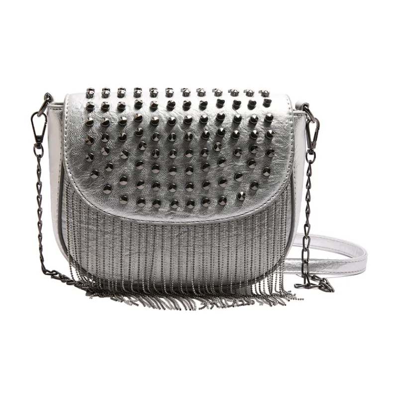 Yalu PU Crossbody Bag, Shoulder Bag Women's Black/White/Coffee/Silver-19
