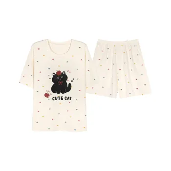 Xiang Ning Pai Pajama Set Women's Ecru
