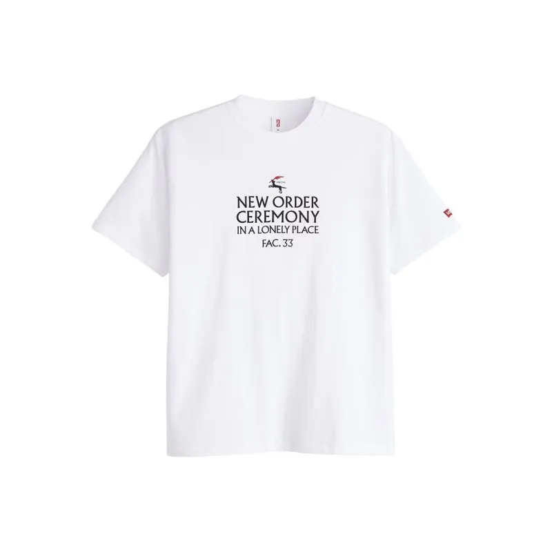Levis New Order Collaboration T-Shirts Unisex White-0
