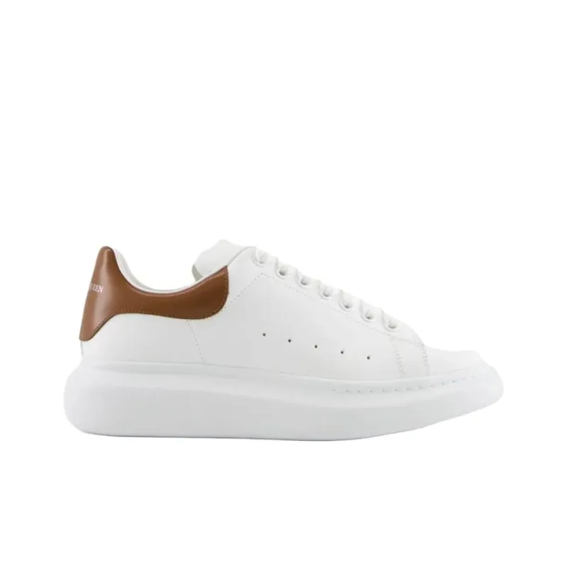 Alexander McQueen Oversized Sneaker Low Top Casual Shoes Men's White Brown-1