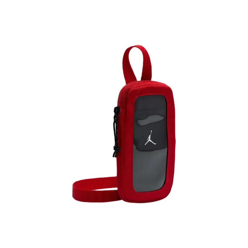 Jordan Polyester One Shoulder Cell Phone Pouch Regular Unisex Gym Red & Black & White-1