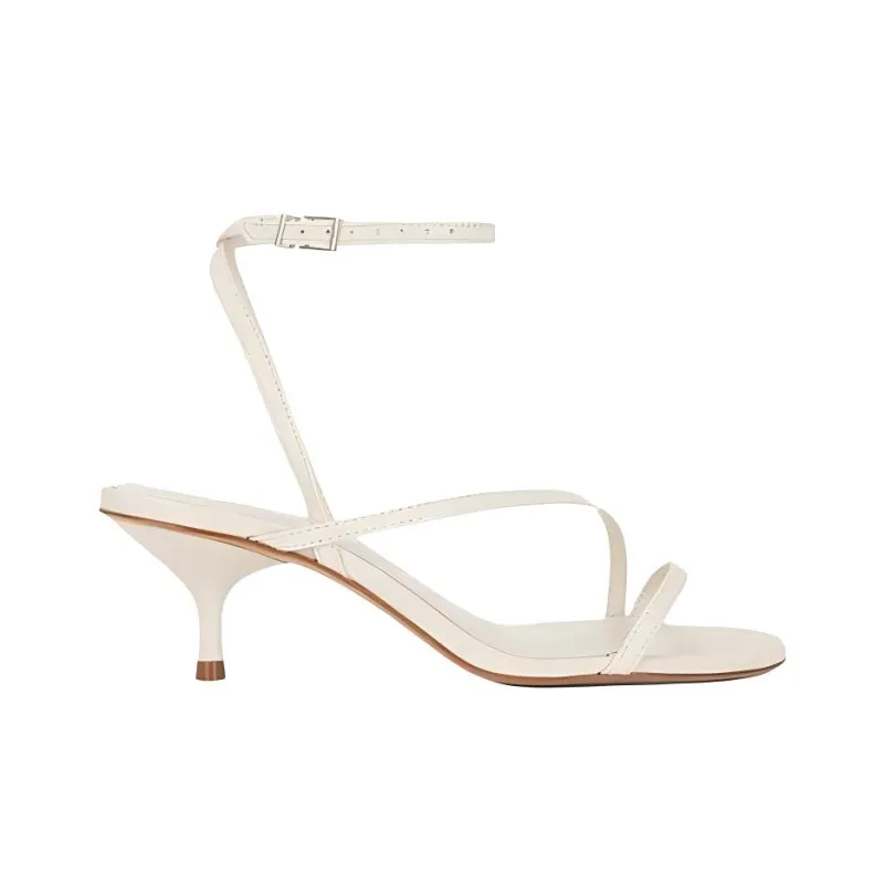 Schutz Helene One Strap Sandals 6cm Women's White-1