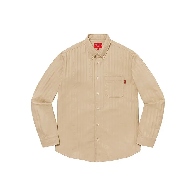Supreme Jacquard Stripe Twill Shirt-0