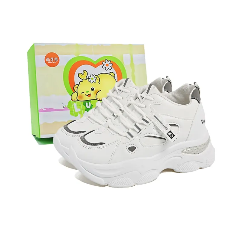 Budding Bear Chunky Sneakers Women's Mid Top Khaki-6