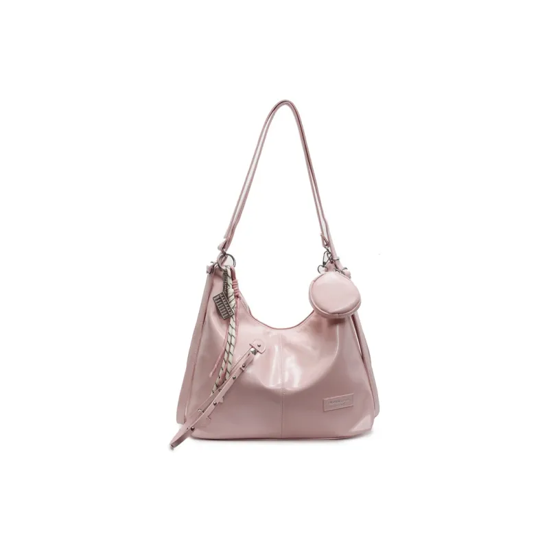 Yalu PU Backpack Women's Ecru/Black/Blue/Pink-20