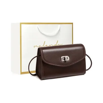 Narandu Cow Leather With Synthetic Leather Crossbody Bag Women's Vegetable Tanned Brown/Vegetable Tanned Brown