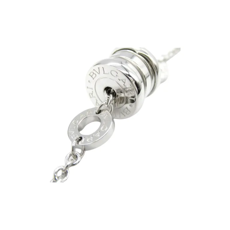 BVLGARI 2010s 18K White Gold Chikladi Diamond Pendant Necklace-3