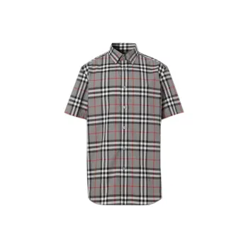 Burberry Shirts Men Gray