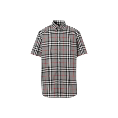 Burberry Shirts Men Gray