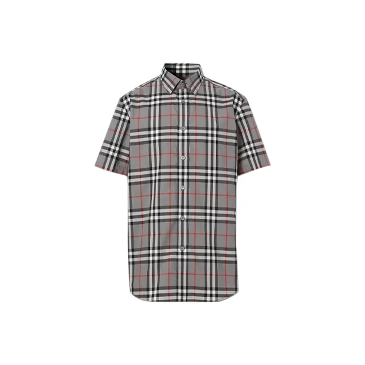 Burberry Shirts Men Gray-0