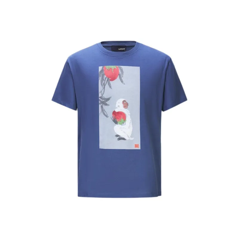 LARDINI T Shirts Men Sea Blue-0