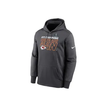 Nike Kansas City Chiefs 2023 AFC Champions Trophy Collection Sweatshirt Men's Anthracite